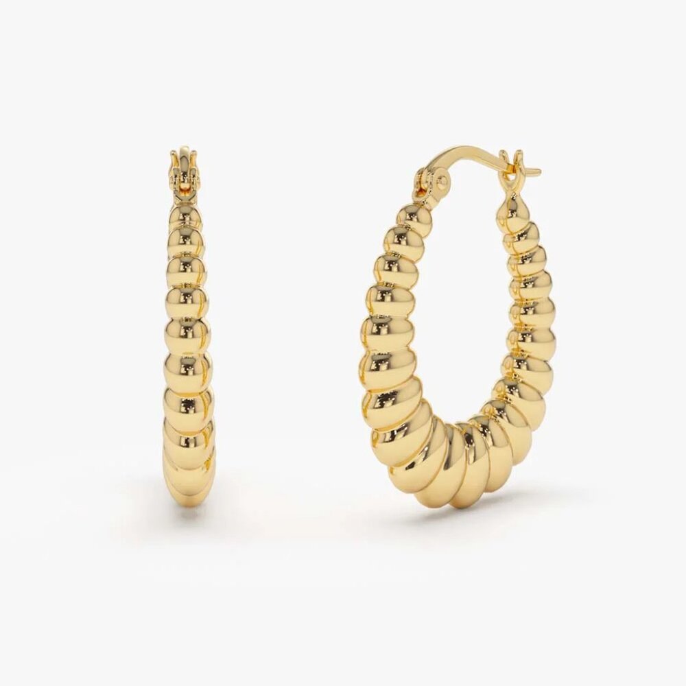 925 sterling silver vintage style shimp earring